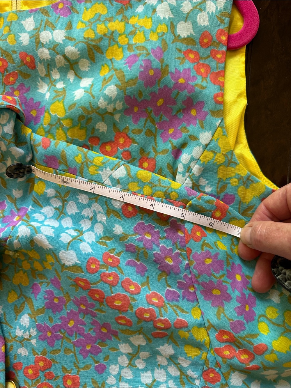 Vintage Teal Floral Midi Dress with Cropped Jacket - Picture 5 of 15